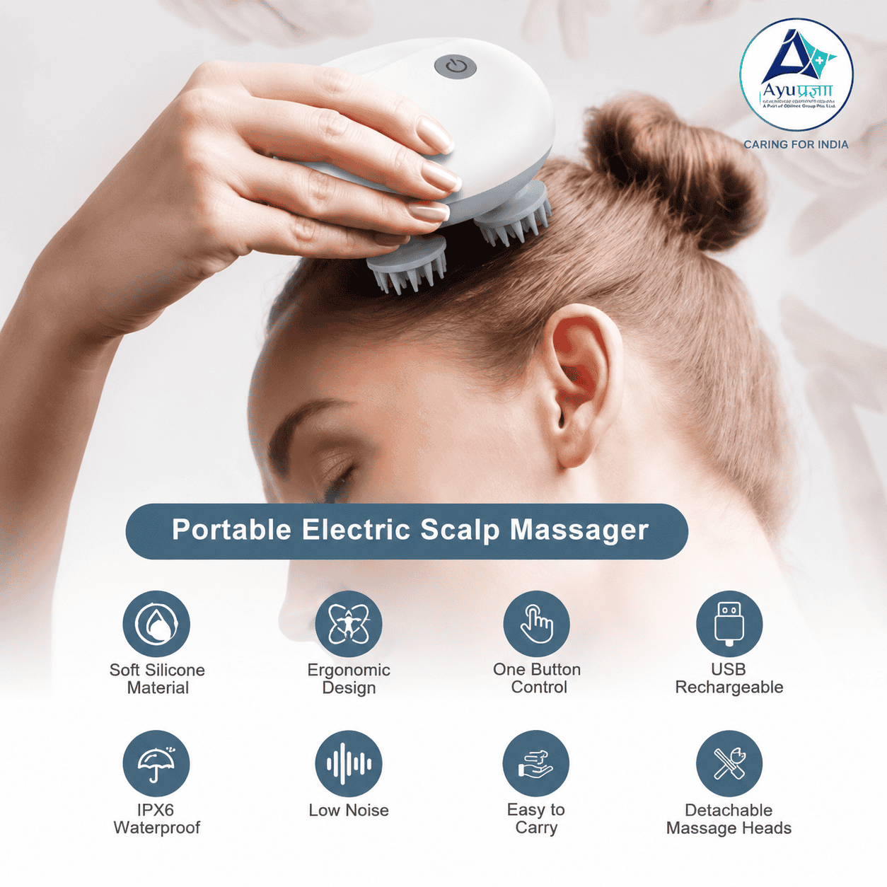 AyuPragya Smart Scalp Relaxation Massager AYP 415 - Ayu Pragya