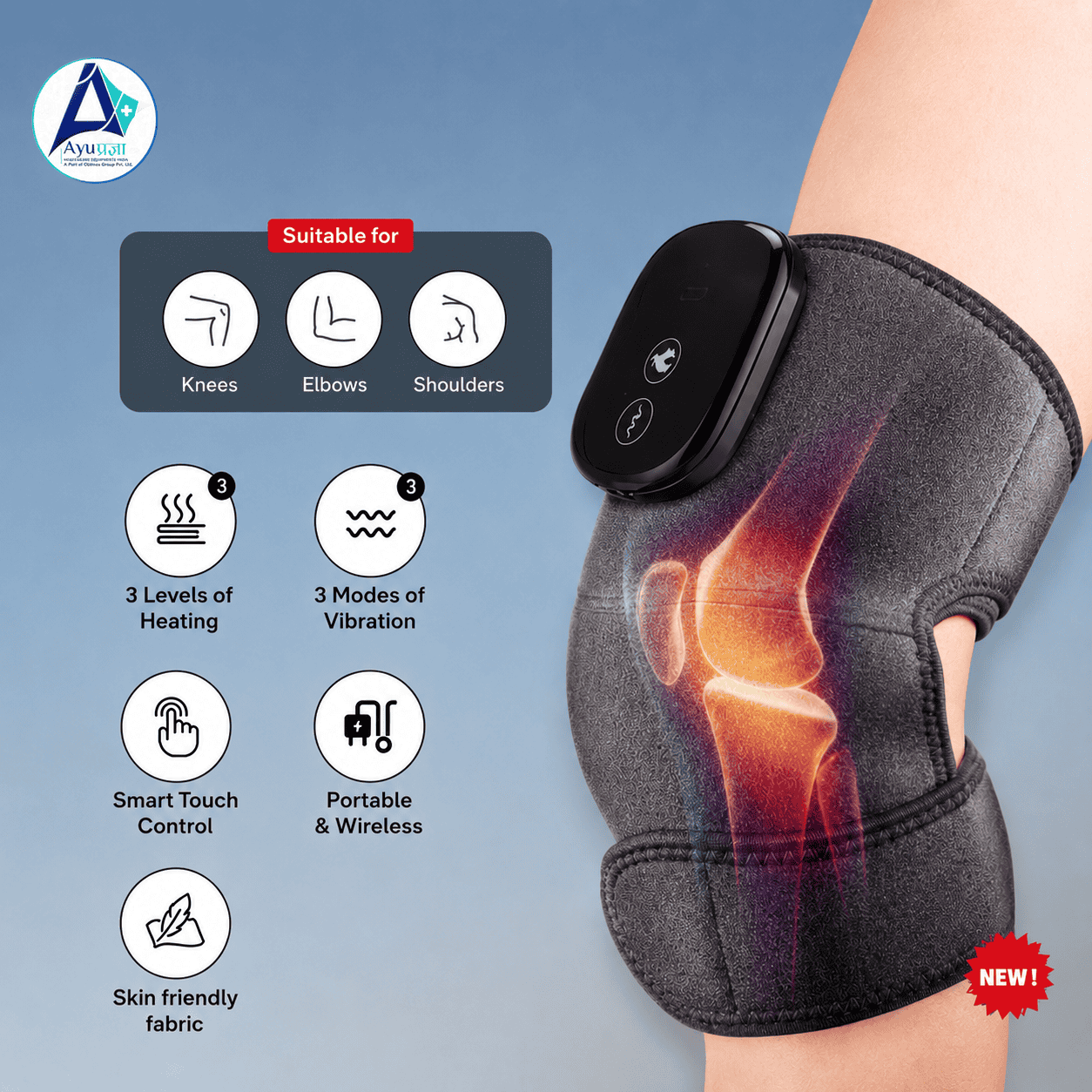 AyuPragya Smart Knee Therapy Massager AYP 648