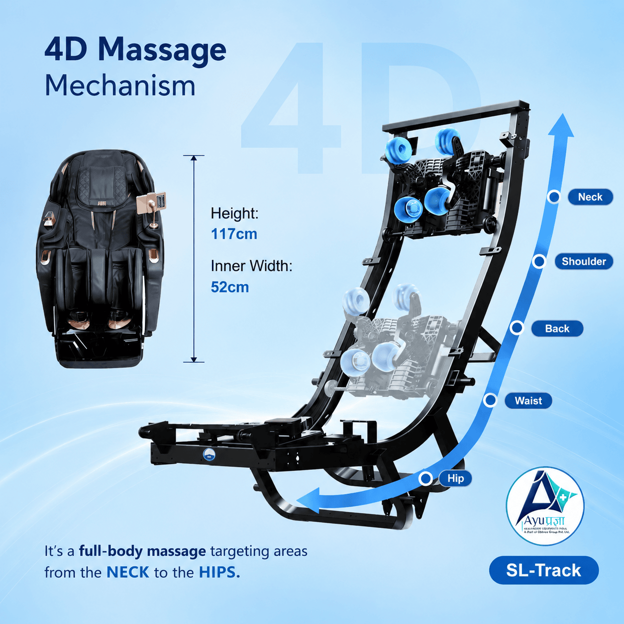 AyuPragya Imperial 4D Luxury Massage Chair AYP 909 - AyuPragya