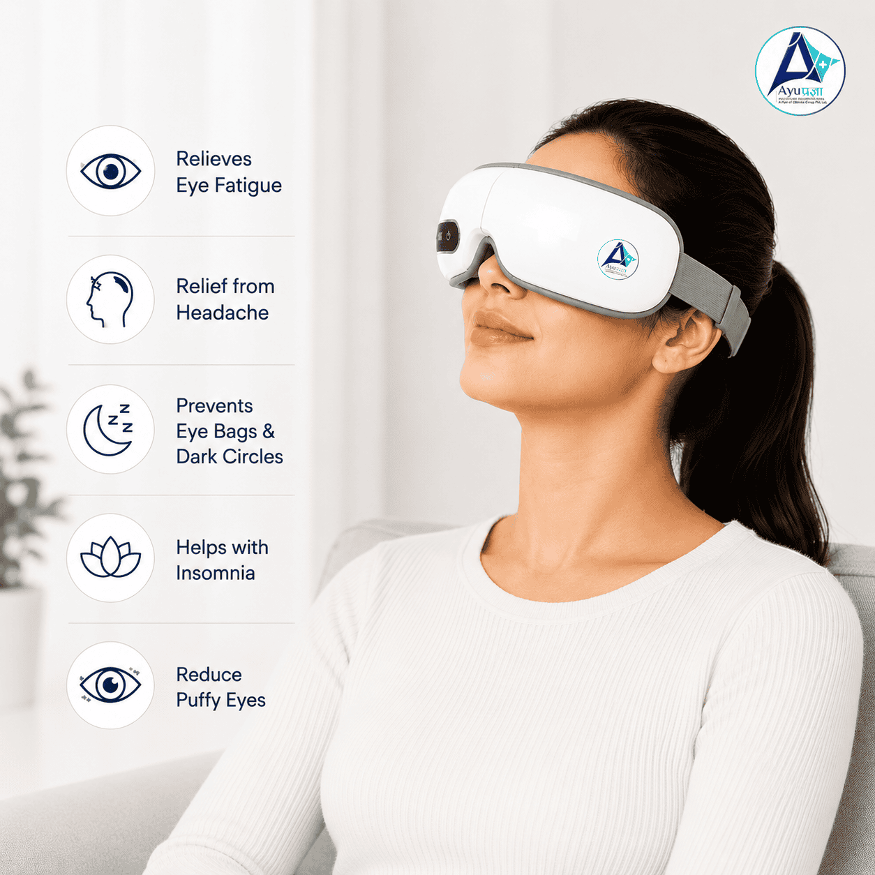 AyuPragya Smart Eye Relaxation Massager AYP 801 - Ayu Pragya