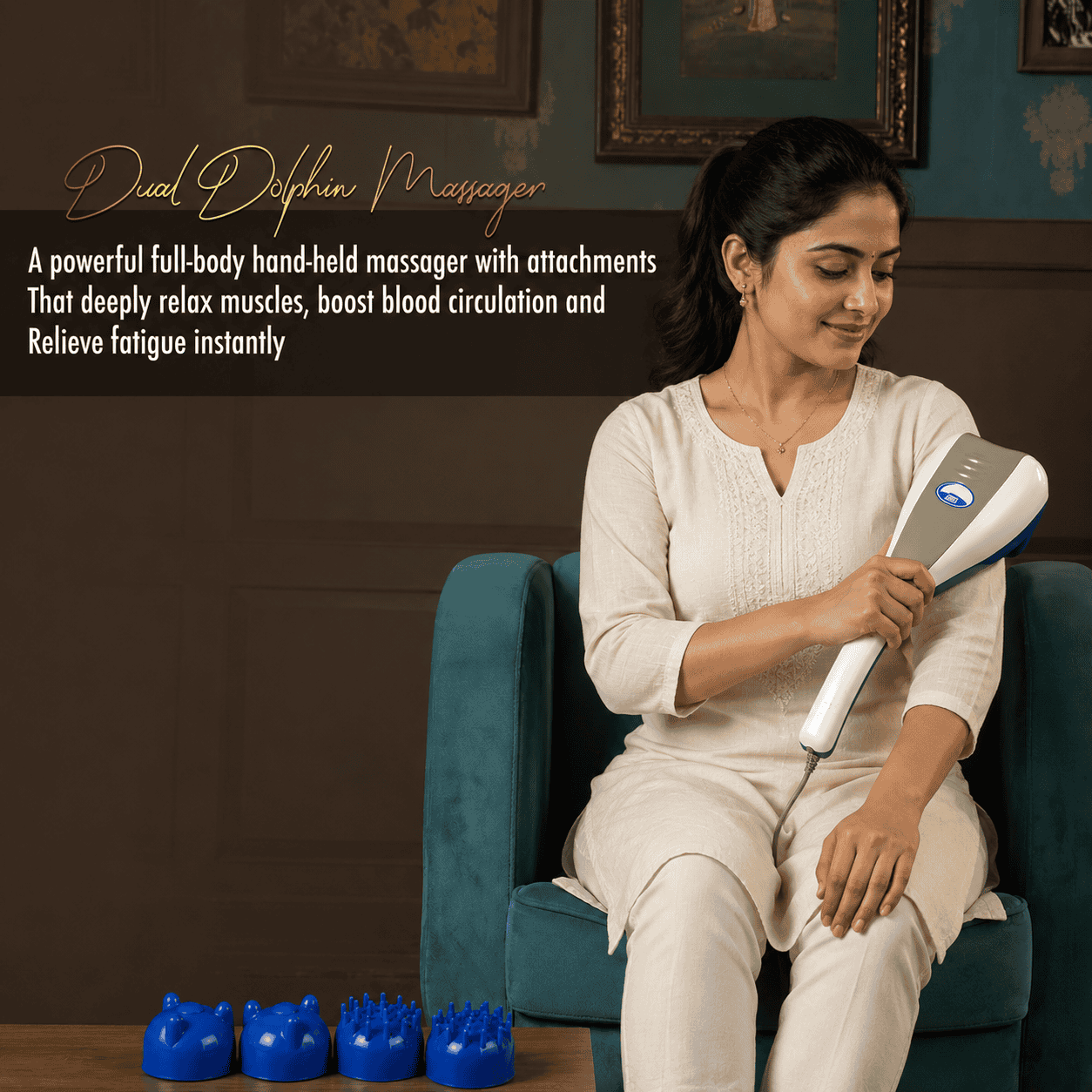 AyuPragya Dual Hammer Dolphin Body Massager AYP 734