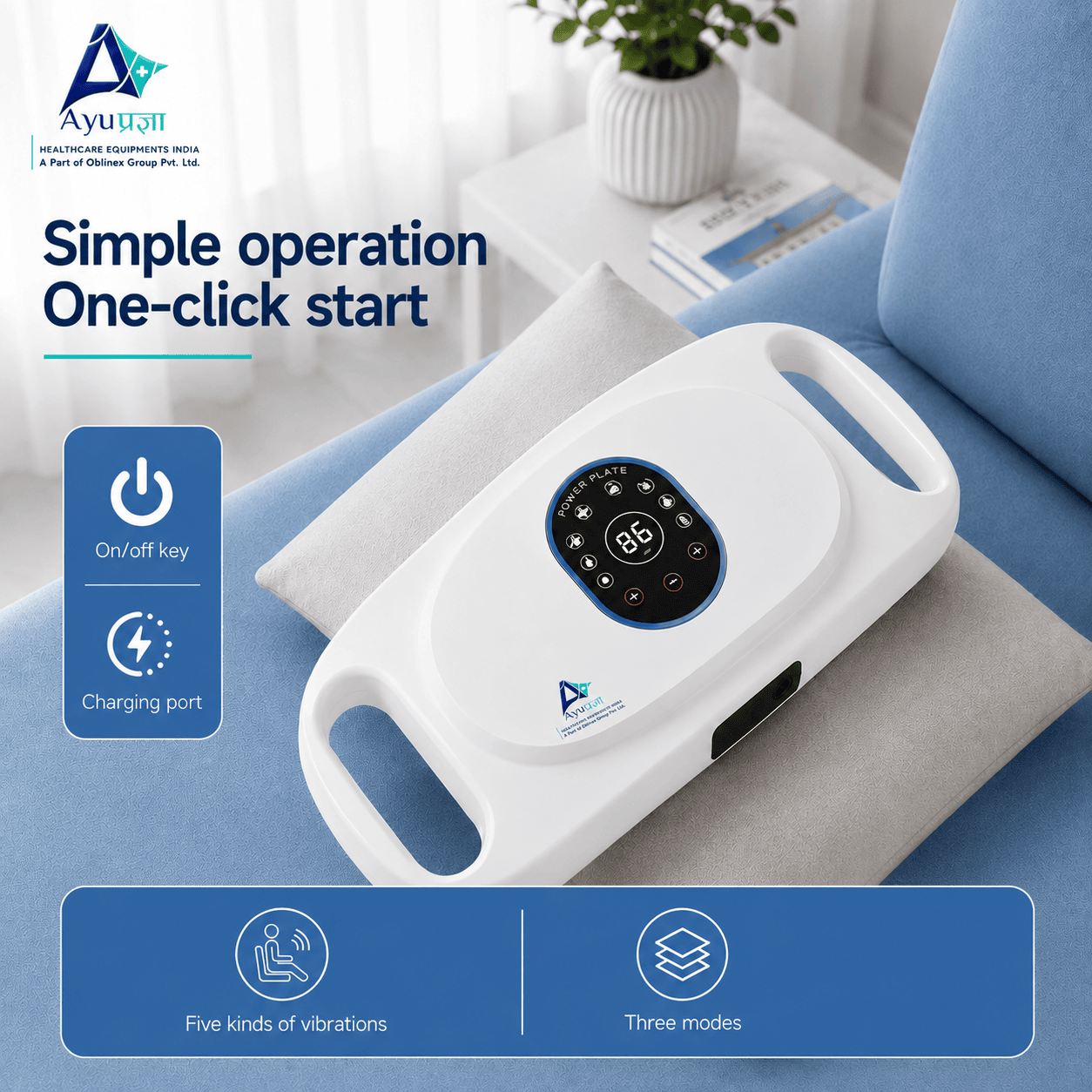 Body Massager Machine for Fat Loss, Cellulite Reduction and Muscle Toning - AyuPragya Body Sculpt Vibration Massager AYP 535 - View 4