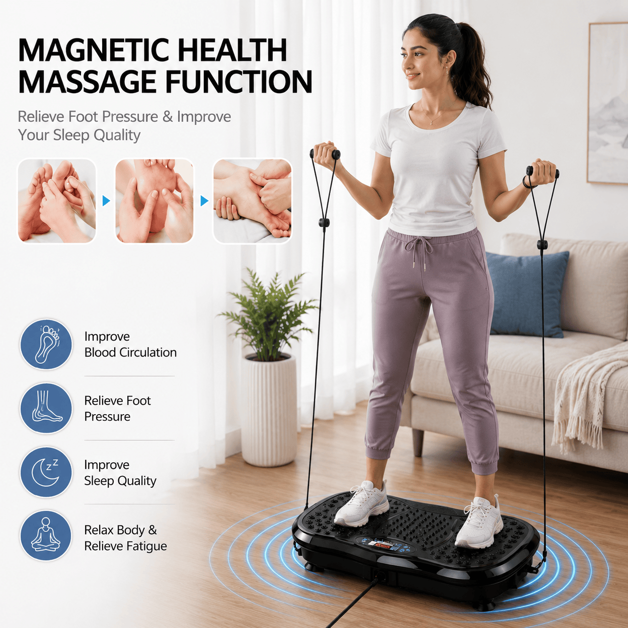 Vibration Plate Machine for Weight Loss, Full Body Exercise and Strength Training - AyuPragya VibraFit Mini AYP 903 - View 4