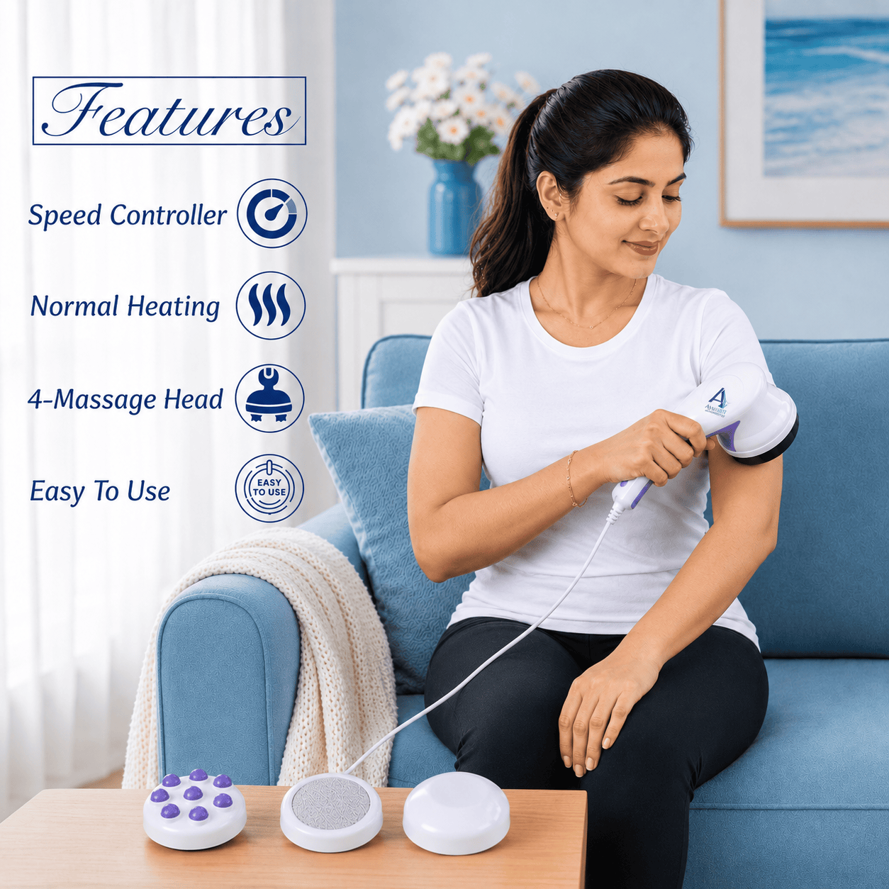 Manipol Massager for Deep Tissue Handheld Body Massage and Fat Burn - AyuPragya Deep Tissue Manipol AYP 760