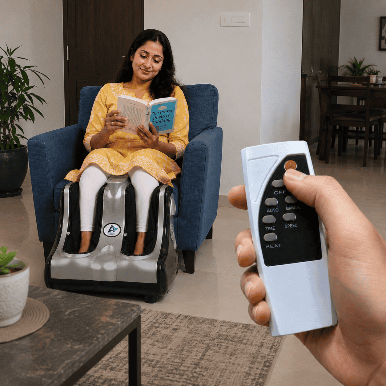 Leg and Foot Massager for Foot Pain Relief, Shiatsu Massage and Blood Circulation - AyuPragya Silver AYP 725 - View 2