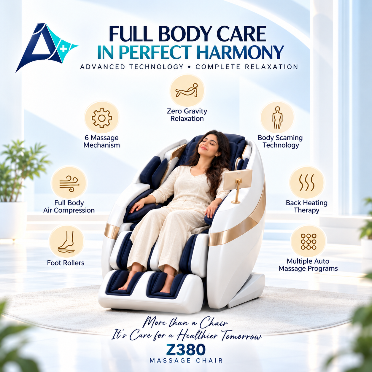 3D Massage Chair for Deep Tissue Full Body Relaxation and Spine Alignment - AyuPragya Serenity 3D AYP 380 - View 5