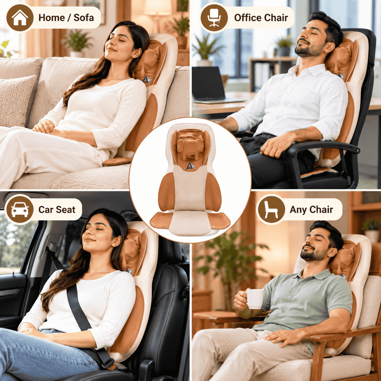 Portable Car Chair with Airbags