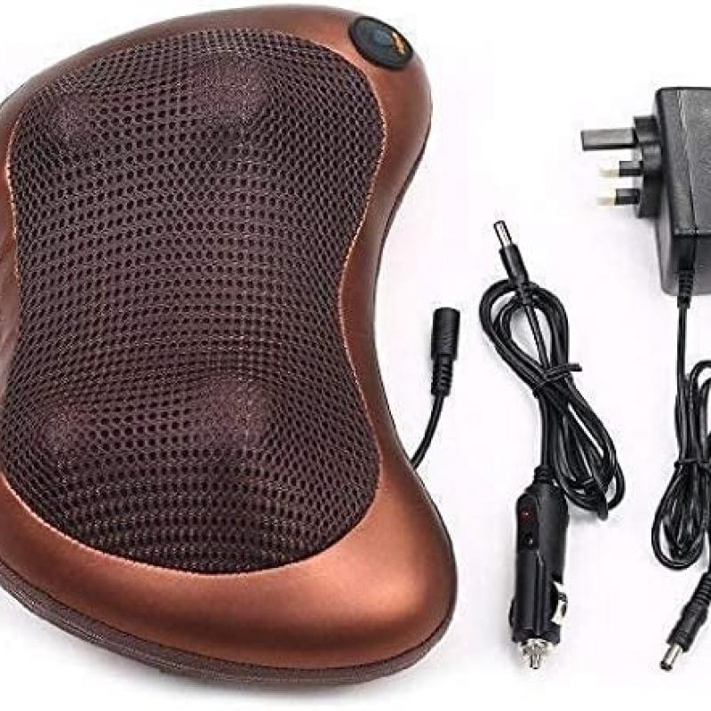 AyuPragya Electric Neck, Back, and Shoulder Massager Pillow with Infrared Heating | Deep Tissue Kneading & Adjustable Speed