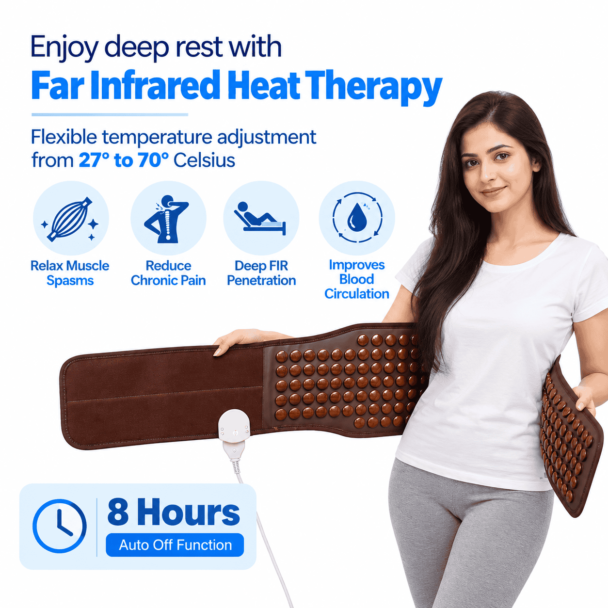 Tourmaline Thermal Heating Belt 205 Stone (150cm)
